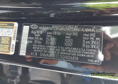 2025 Genesis Gv70 3.5T Awd Sport z USA, uszkodzony, nr VIN 5NMMCDTC5SH026814